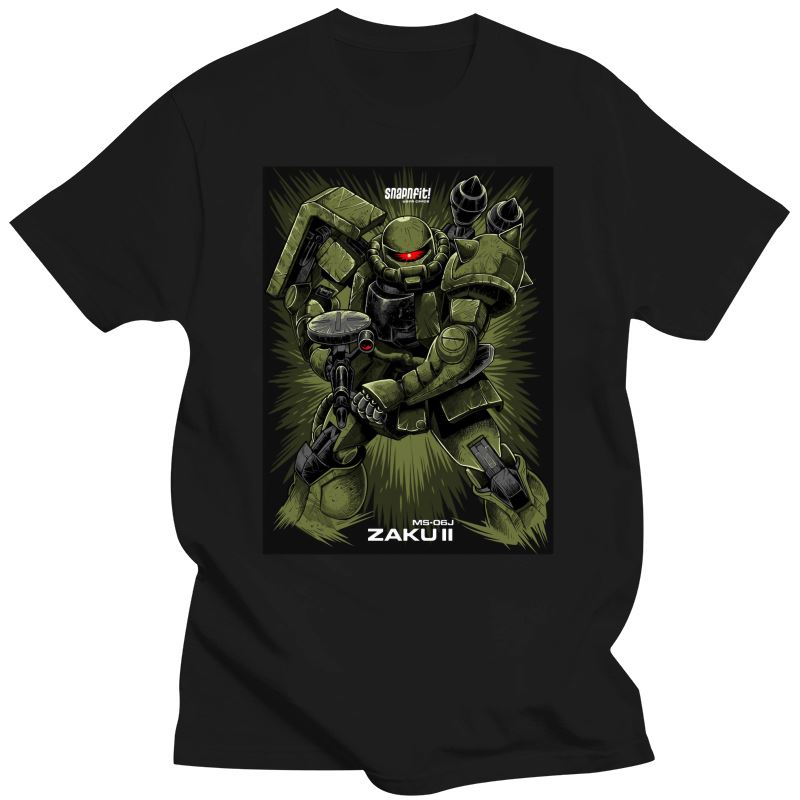 New MOBILE SUIT GUNDAM TShirts for Unisex ZAKU Funny Crewneck Cotton T Shirt