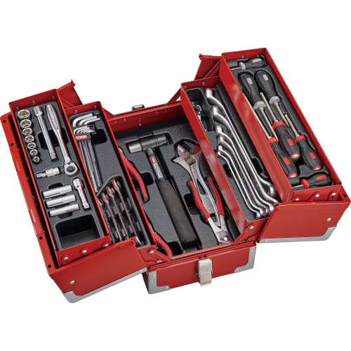 TONE TSA3309 Tool Set, 9.5mm (3/8") Drive, Red, 54 Pieces