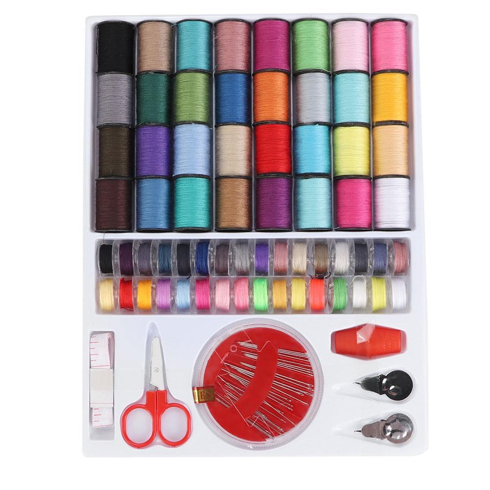 

Дорожный набор для шитья для дома Ножницы Нитки Иголки Набор измерительной ленты Инструмент для шитья