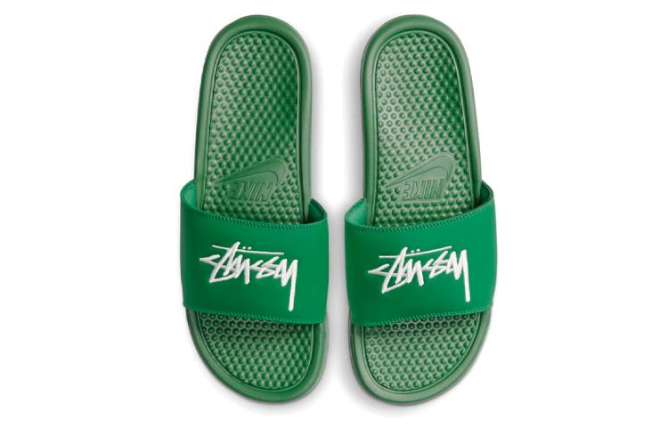 Nike Benassi Slide Stussy Pine Green Sail DC5239-300