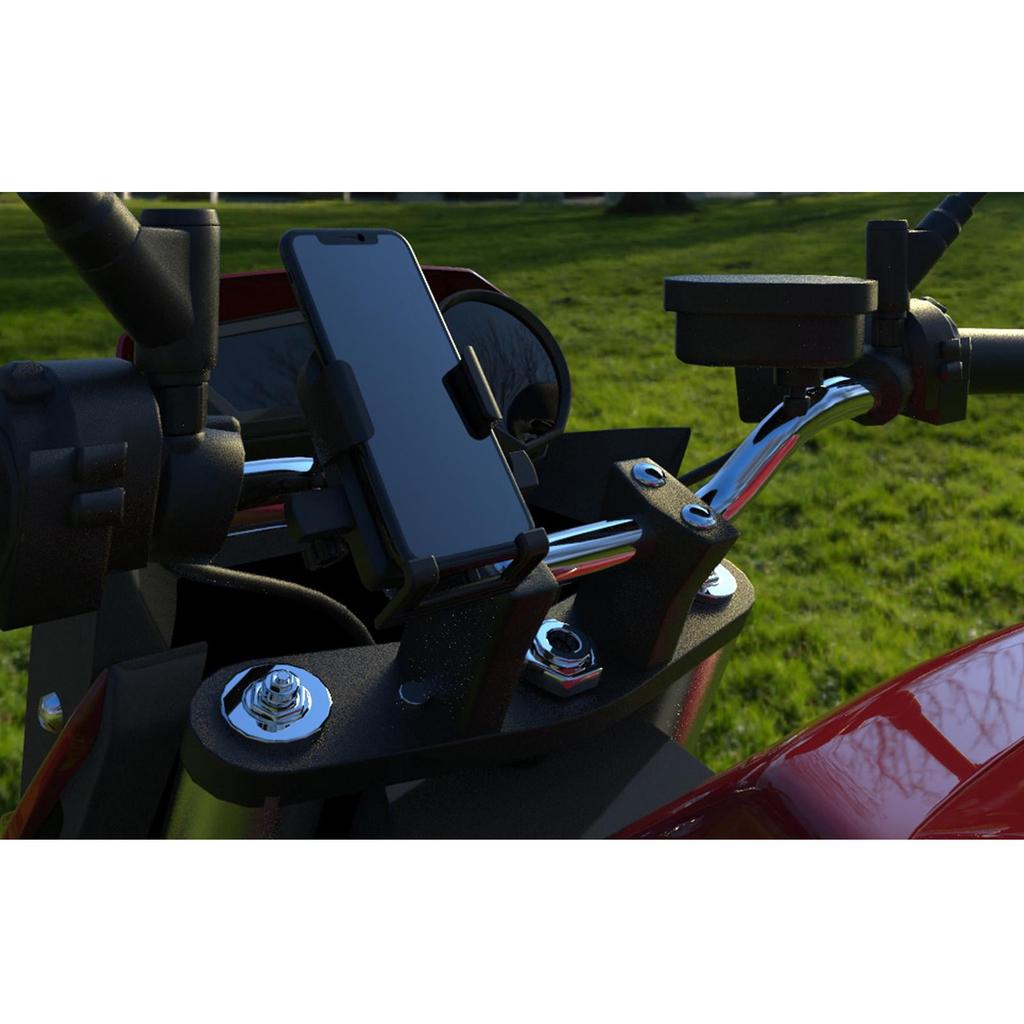 Adjustable handlebar type cycling mobile phone holder black U-shaped handlebar model