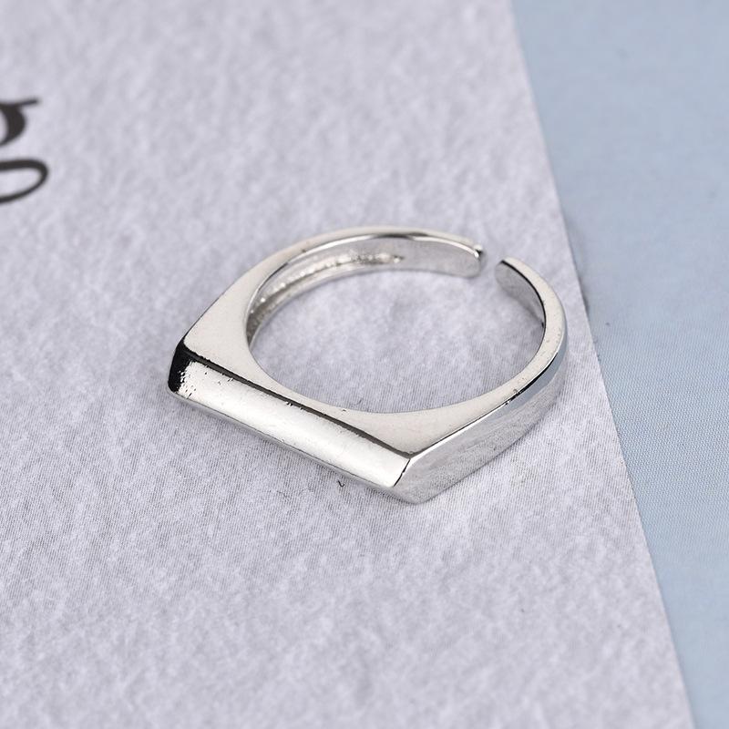 Fashion Personalized Index Finger Ring Niche Design Geometric Twist Open Ring Temperament Retro Couple Ring for Girlfriend Simple Geometric Ring