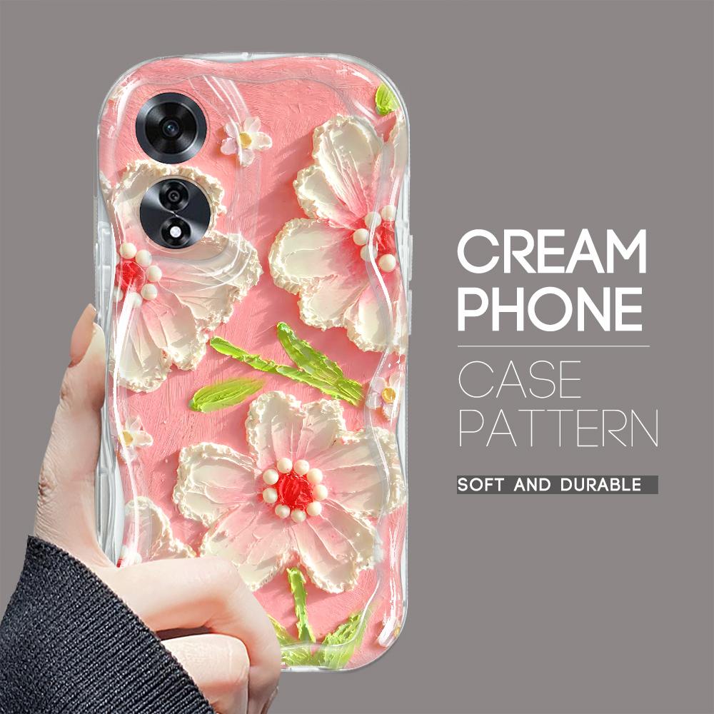 

Для OPPO A12 A15 A38 A58 A60 A76 A92 Reno8 11F 11Pro 12 Realme 10 12Pro 14 C35 C63 Модна Дівчина Кремова Текстура М який Силікон Повне Покриття Захист Камери OPPO A56S 5G чистий