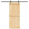 VidaXL Sliding Door and Hardware Kit 85x210 Cm Solid Pine 3332696
