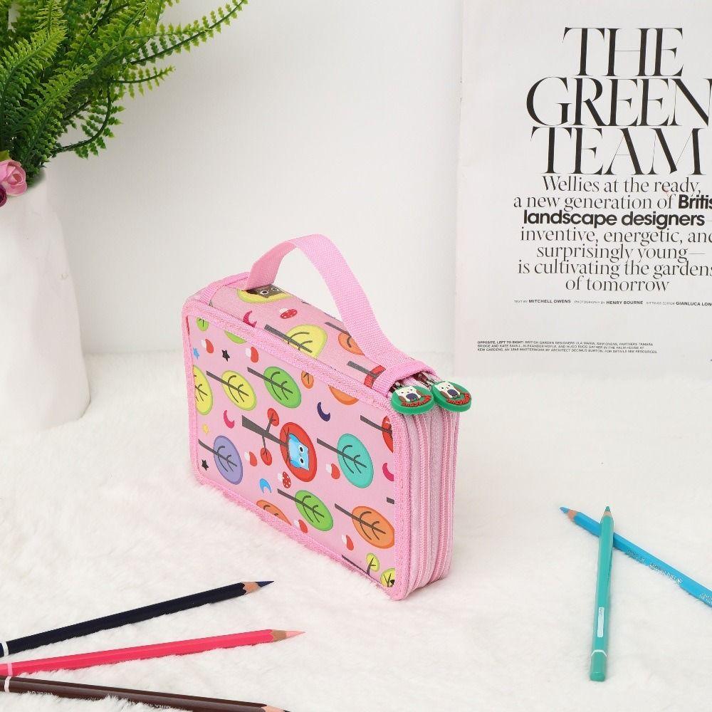 32/52/72 Hole Pen Storage Bag Large Capacity Paintbrush Organizer  Art Supplies Organization