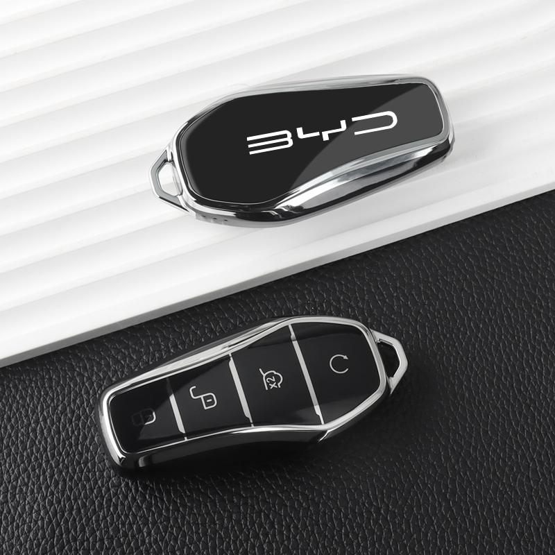 New Soft Transparent TPU Car Key Case for BYD Atto 3 Han EV Dolphin Tang Dm Qin Plus Song ProMAX Yuan Auto Key Car Accessories