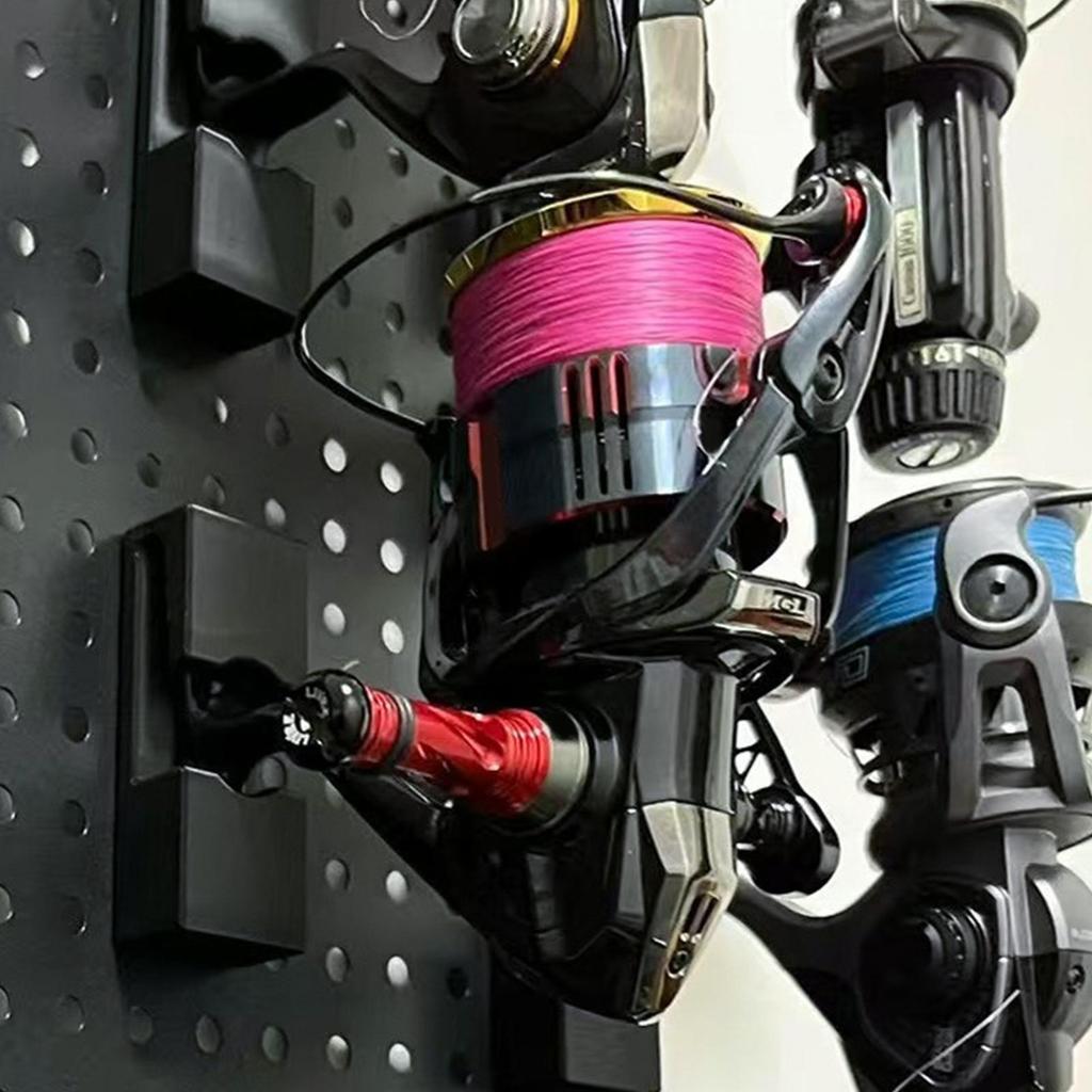 Fishing Reel Holder Fishing Reel Wall Organizer Quick-Release Tackle Storage Hanger For Boat Kayak Truck Garage Door Beach Shore