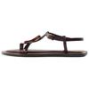 Pu Fashion Buckle One Strap Sandals 1Cm Women Sandals Brown 2646610700