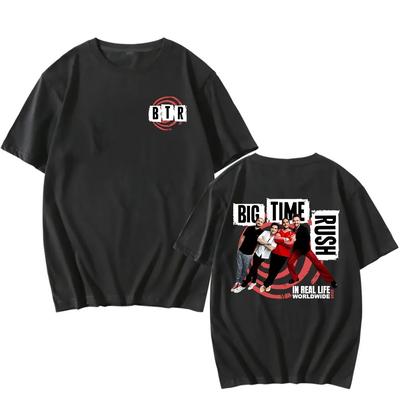 BTR IN REAL LIFE WORLDWIDE Tour Poster Print Tshirt Loose Casual Men Women Fashion Summer New Tees Oversized Harajuku Wind Tops