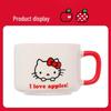 MINISO Tasse en céramique Hello Kitty Saison des Pommes avec Soucoupe