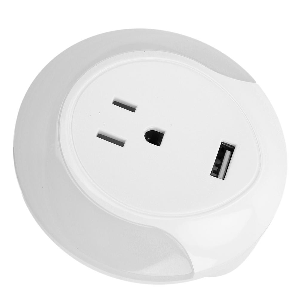 Smart Plug APP Remote Control WIFI Outlet with Timer Function USB Night Light 100‑240VUS Plug