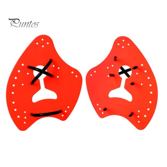 Porous Drainage Swim Fins 1 Pair Swimming Hand Paddle with Silicone Strap Holes Professional Kids Resistance Reducing Fin Adults Beginner Freestyle