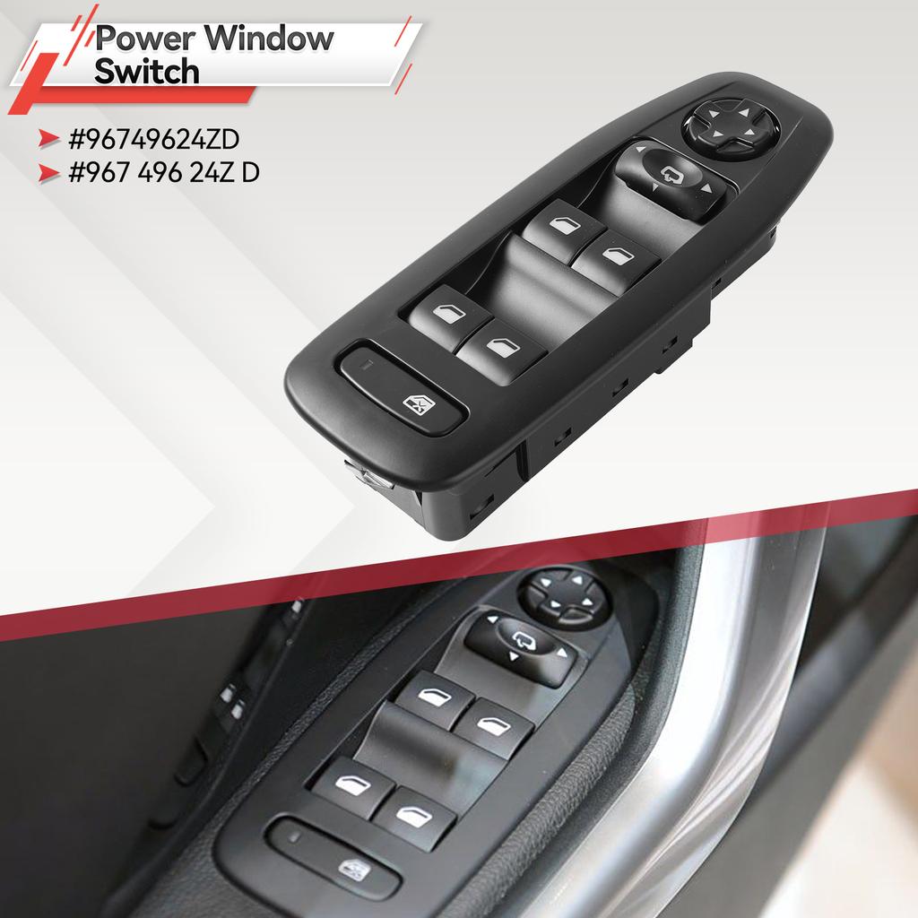 96749624ZD For Peugeot 208 2008 1.6HDI 5 Door Hatchback 2013-2019 Electric Power Window Switch Lifter Control Button Accessories