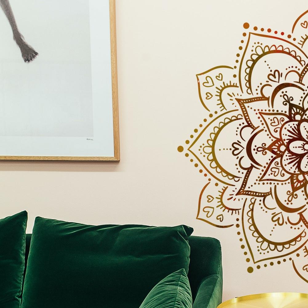 Lotus Wall Sticker Mandala Wall Decal Repositionable