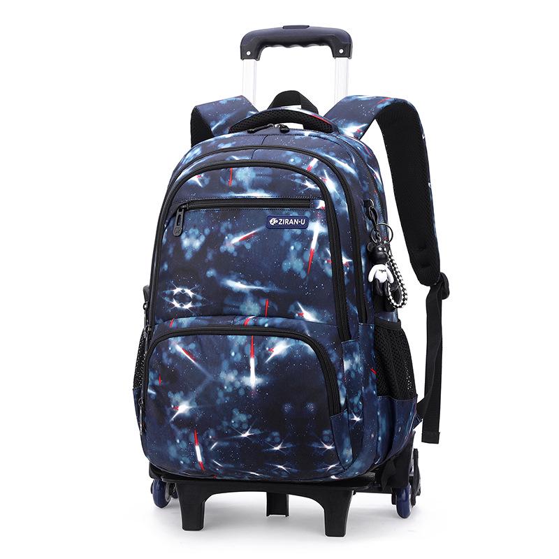 Lightweight Trolley Backpack for 3-6 Grade Students – Stair-Climbing Design for Boys and Girls