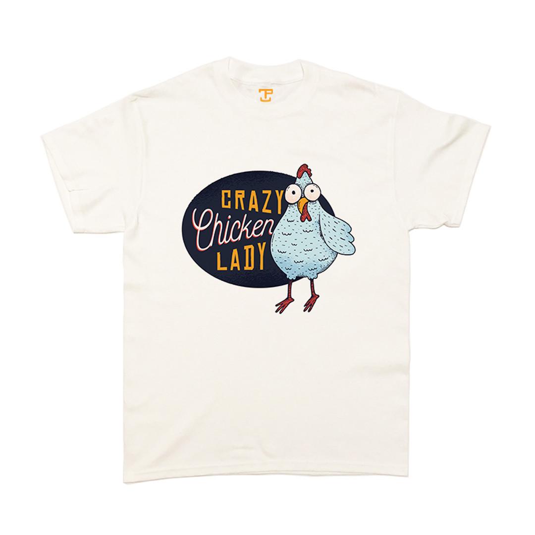 Crazy Chicken Lady T-Shirt (SB) Chicken Joke Lady Funny Animal S разноцветный