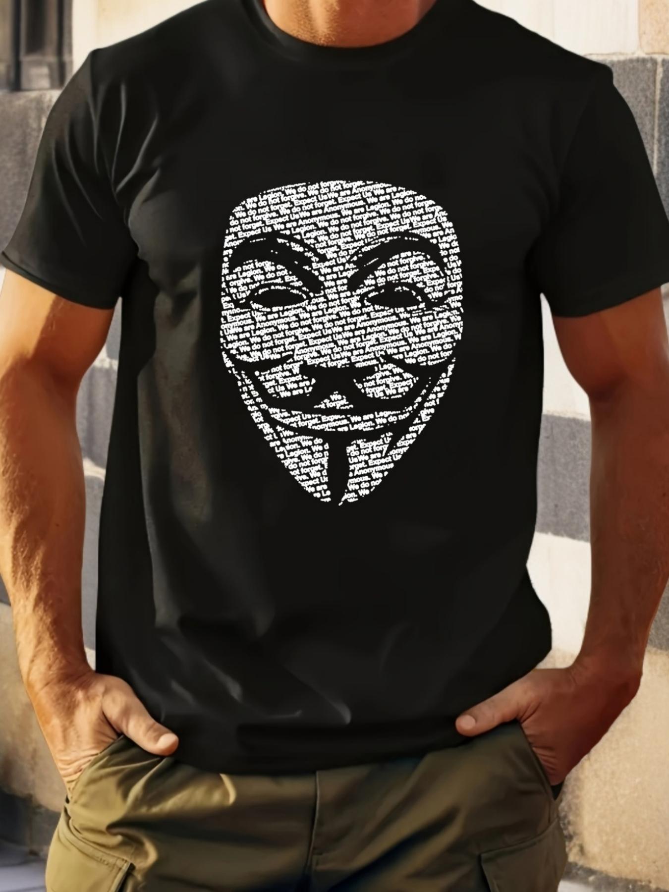 

Летняя черная мужская футболка с круглым вырезом и принтом лица для спорта, отдыха, улицы, фитнеса, из чистого хлопка, с коротким рукавом 4XL