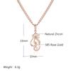 Collier Pendentif Fleur Zircon Naturel Brillant Pour Femmes Mode Couleur Or Rose Ethnique Mariage Mariée Bijoux