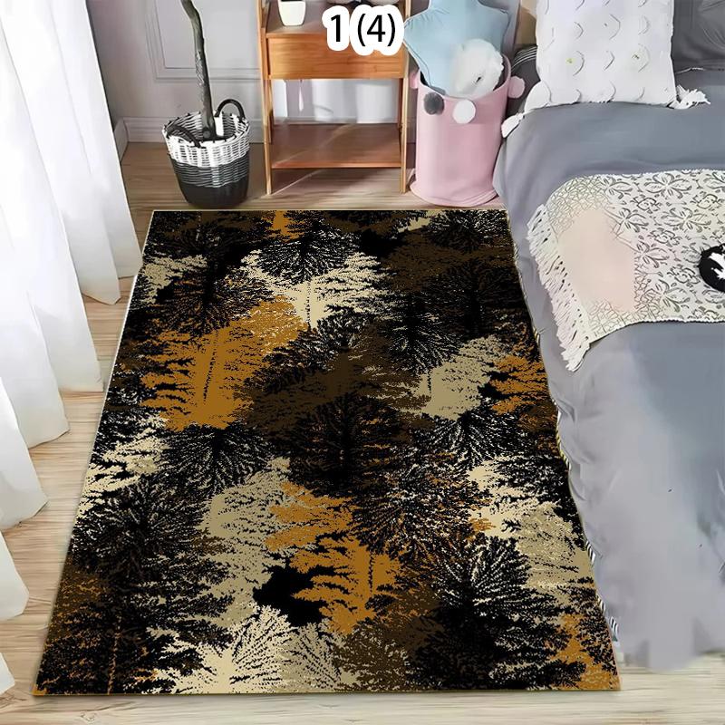 

Retro Forest Abstract Area Rug Botanical Print Design Non Slip Washable Carpet for Living Room Bed Room Light Luxury Minimalist 50X80CM
