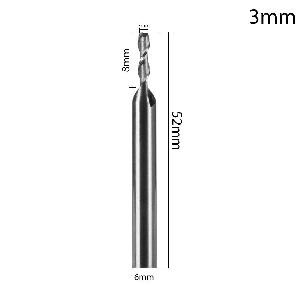 1/5pcs High Quality 1-12mm Machine Tool Wood-Cutter Tools CNC Straight Shank Milling Cutters Mill Cutter Woodworking Drill Bits