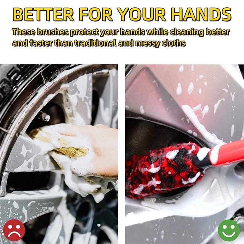For Car Rim Tire Washing Auto Wheel Detailing Brush Car Cleaning Tools Car Rim Tire Wash Brushes