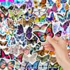 54 Colorful Butterfly Cartoon Graffiti Stickers - PVC DIY Stationery & Suitcase Decorations.