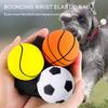 Basketball Dog Toy Sports Bouncy Toy Interactive Training Toy with Wristband Interactive Tennis Toy Sports Training