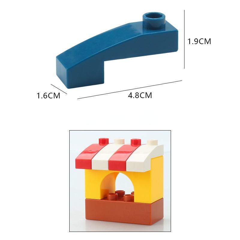Duże Klocki Model Zamku Dom Akcesoria Pokój Dachówki Hurtowo Most Kompatybilne z Klockami Dzieci Zabawki DIY