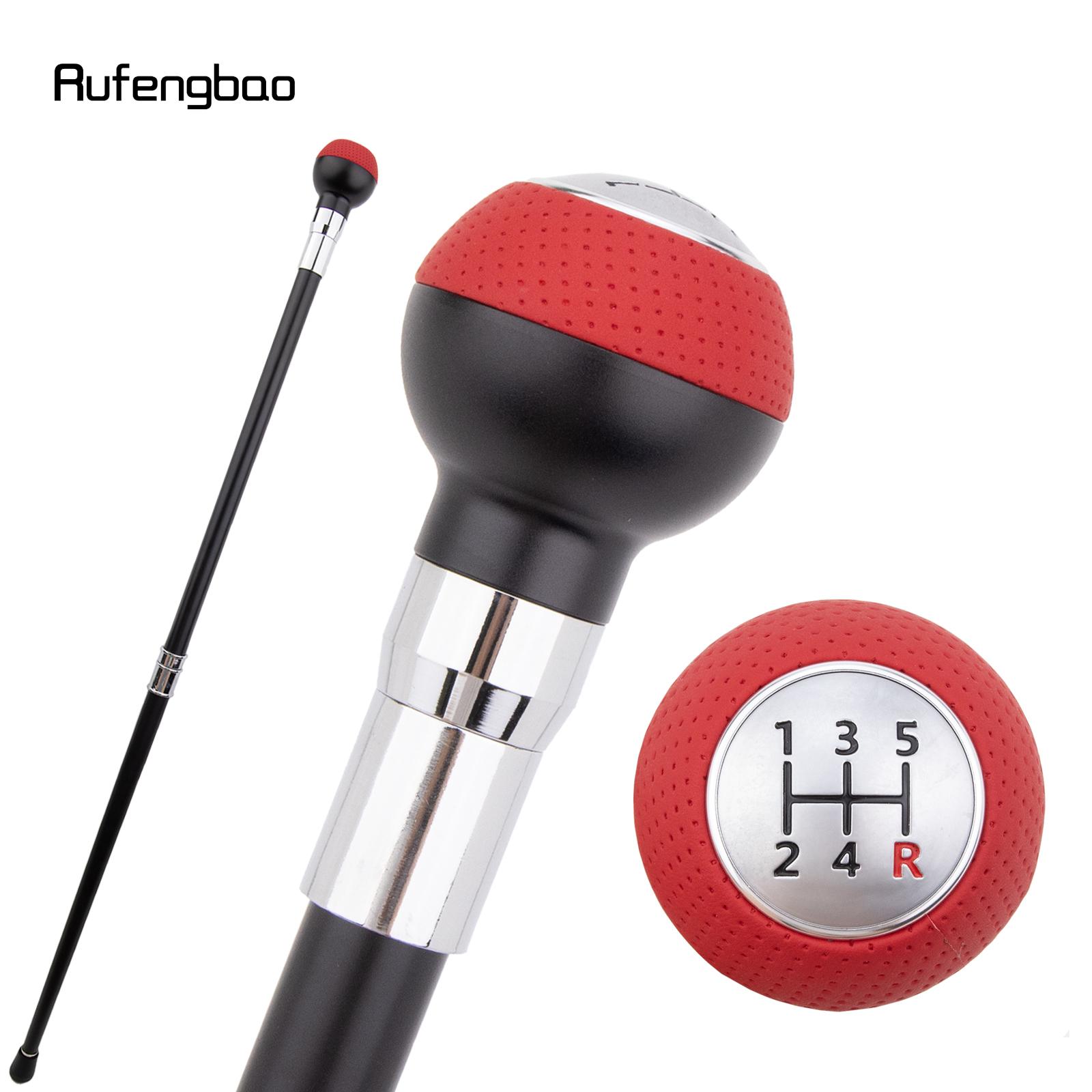 

Red Black Gear Ball Silver Walking Cane Fashion Decorative Walking Stick Gentleman Elegant Cosplay Cane Crosier 92cm