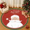 60/80CM Santa Claus Round Christmas Rug Thick Water-Absorbent Christmas Round Mat Anti-Slip Washable