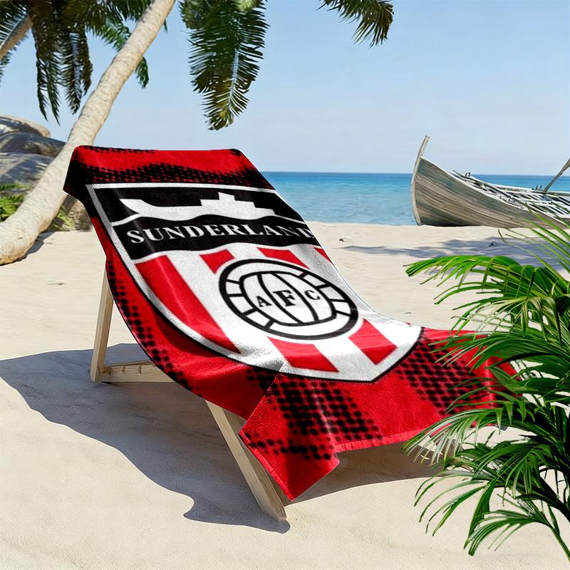 Asciugamano da Spiaggia Stampa Sunderland, Asciugamano Grande Morbido ad Asciugatura Rapida per Spiaggia Campeggio Nuoto