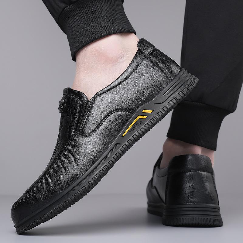 Soft Leather Fashion Casual Driving Shoes for Men 2025 Spring Autumn New Designer Shoes Male Anti-slip Men's Loafers