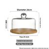Glass Cake Plate Dessert Display Stand Transparent Dustproof Restaurant Afternoon Tea Food Serving Plate  Style Nordic