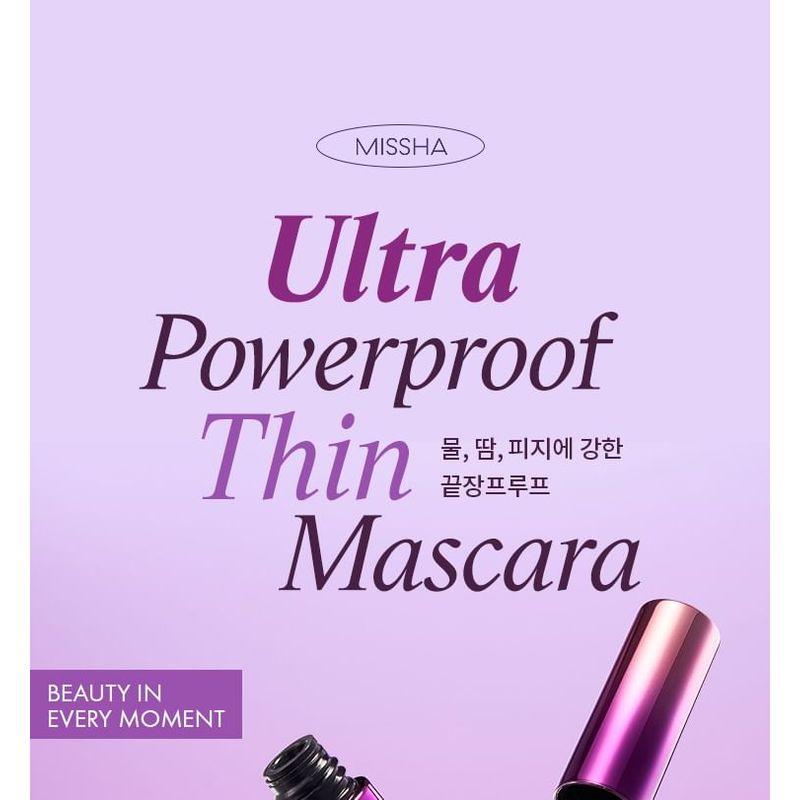 MISSHA Ultra Powerproof Thin Mascara - 3 Types