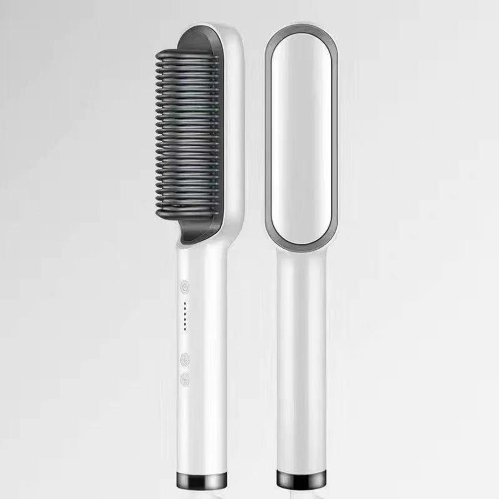 Hair Straightener Brush   Ring Hair Straightener Comb Straightening Brush for Women with Splint Comb Electric Heating Comb Strai