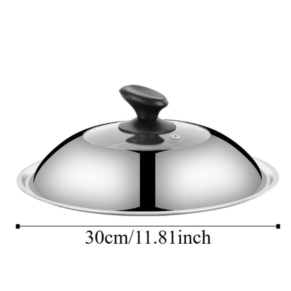 Verdickter Koch-Wok-Pfannendeckel Sichtbarer Küchen-Lebensmitteldeckel Langlebiger Runder Topfdeckel Hausmannskost