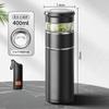 FANJANE 400ml Thermos Bottle Insulated Cup for Men Women Office Business 316 Stainless Steel Portable Tea Water Separation Cup