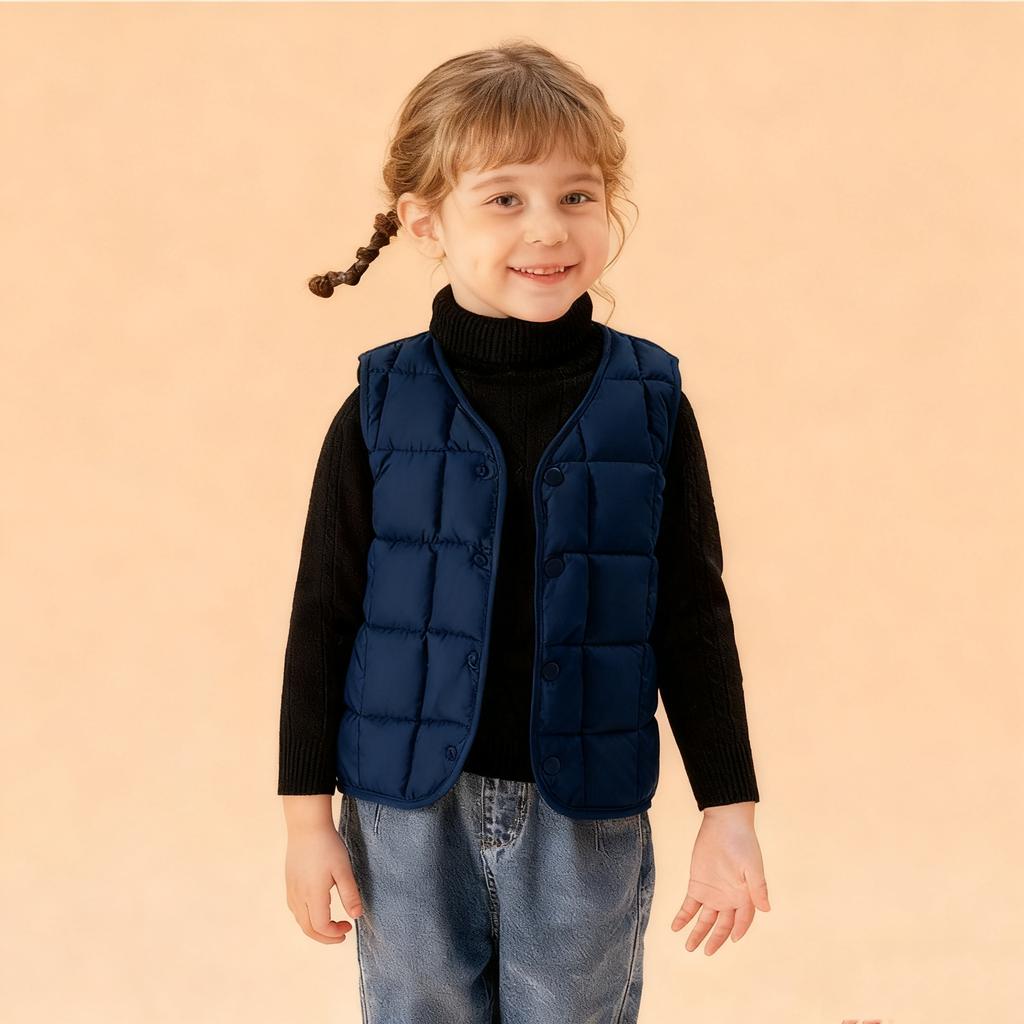 Children's Fashionable Casual Hooded Vest Jacket