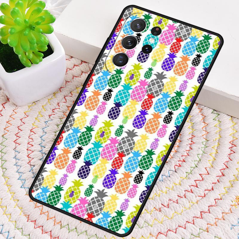 Summer Fruit Pineapple TPU Phone Case For Samsung Galaxy note 10 pro S26 S25 S24 S23 S22 Ultra Plus S21 FE S20 Shockproof Cover