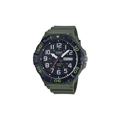 STANDARD Series 100 Meters Waterproof Quartz Resin Strap Men's Watch Black Dial MRW-210H-3AVDF