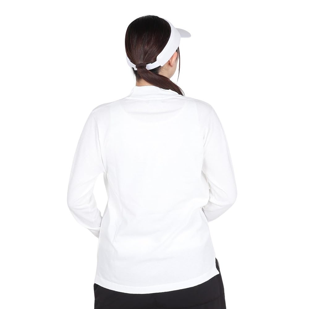 Long Sleeve High Neck Knit Golf LL [Pin Apparel] Women's (Logo Print) / / 622-4275002 030_White
