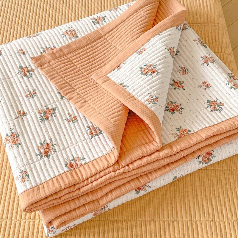 New Bed Cover Three Piece Set Thickened Cotton Bed Sheet Blanket Kang Single Suitable for All Seasons