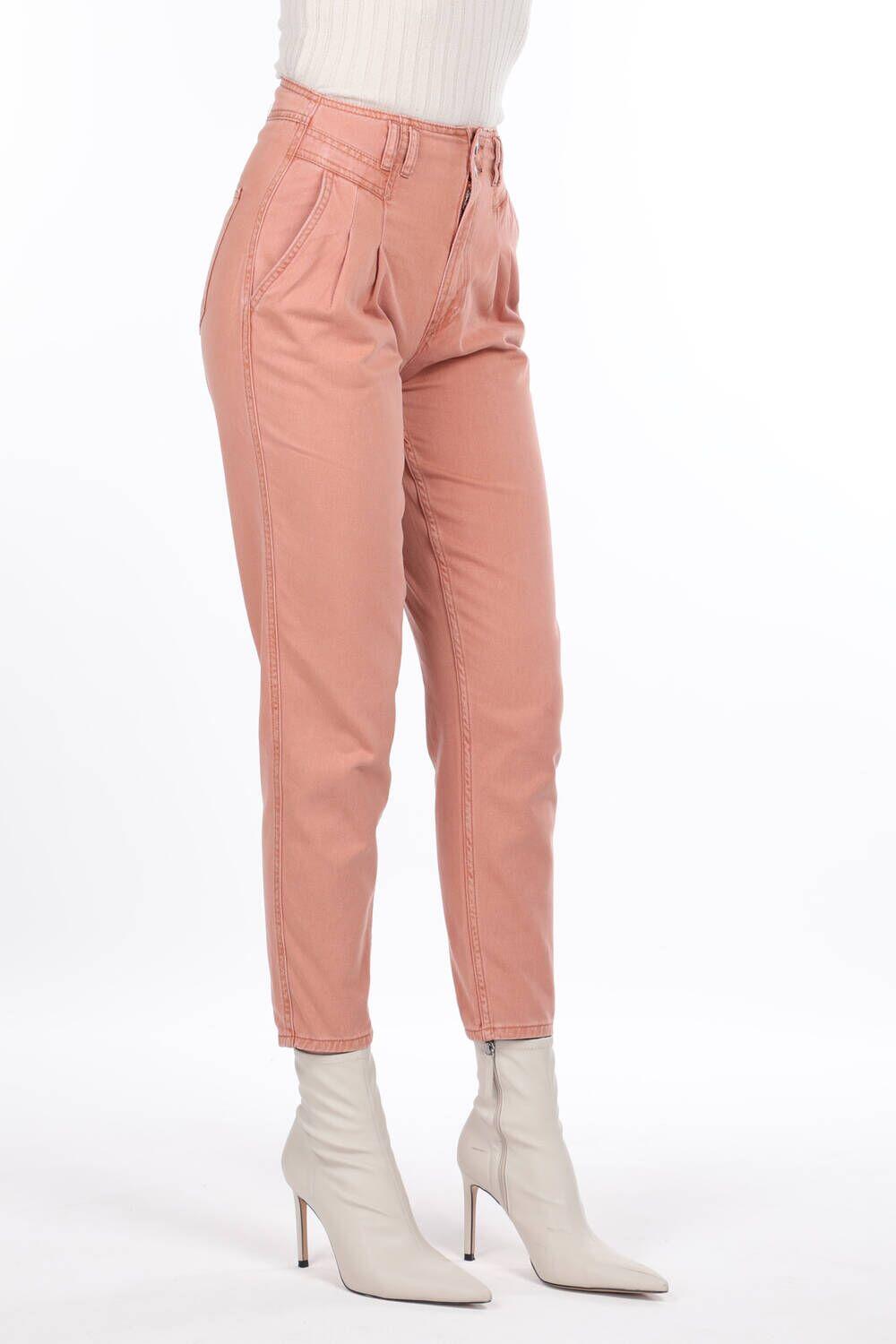 

Джинсы со складками с высокой талией