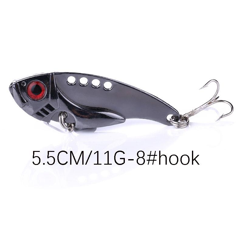 5Pcs Metal VIB 5.5cm/11g Freshwater Lure Sea Bass Croaker Lure Full Swimming Hard Baits Fishing Lures Fake Bait