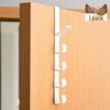 Over-Door Vertical Hooks Clothes & Hat Rack, No-Drill Installation for Bedroom/Dorm Use