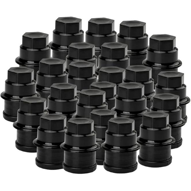 Ersatzkit für GMC für Chevrolet für Cadillac Schwarze Radmutternabdeckungen M27-2.0 für Sechskant 22mm OEM 12472838 9597158 15767268