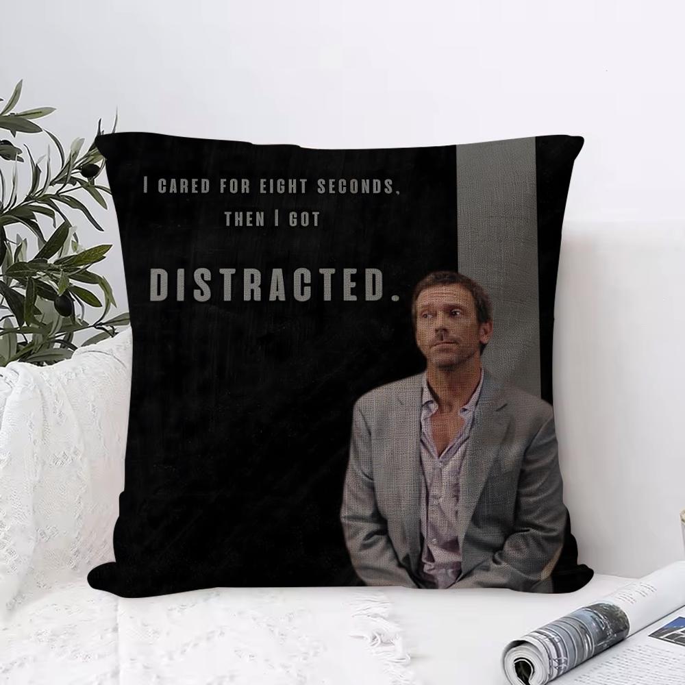 Dr H-House Cushion Cover Breathable Linen Pillow Cover Skin-Friendly Home Decor Pillowcase With Hidden Zipper