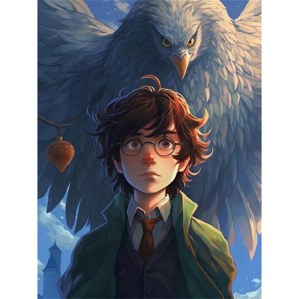 Harry Potter Cartoon Characters Diamond Painting Cross Stitch Hogwarts Castle Mosaic Embroidery Rhinestones Home Decor Kids Gift