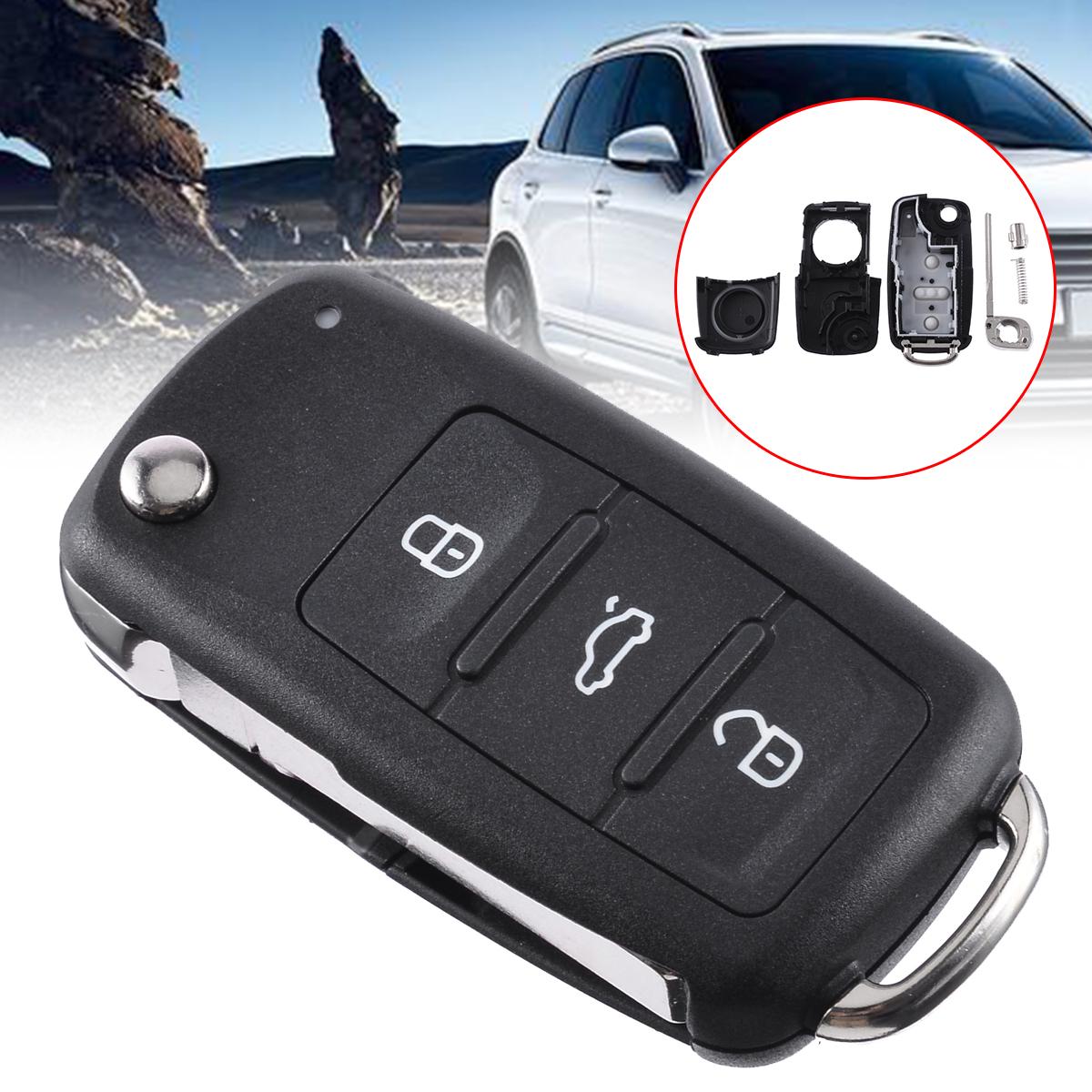 

Pdtoweb 3 кнопки Флип Пульт дистанционного управления Брелок Корпус оболочка для VW Volkswagen Touareg 04-11