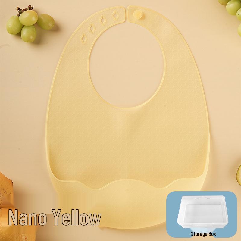 Ultra-Thin Waterproof Silicone Bib for Babies - Soft and Durable Drool and Food Catcher